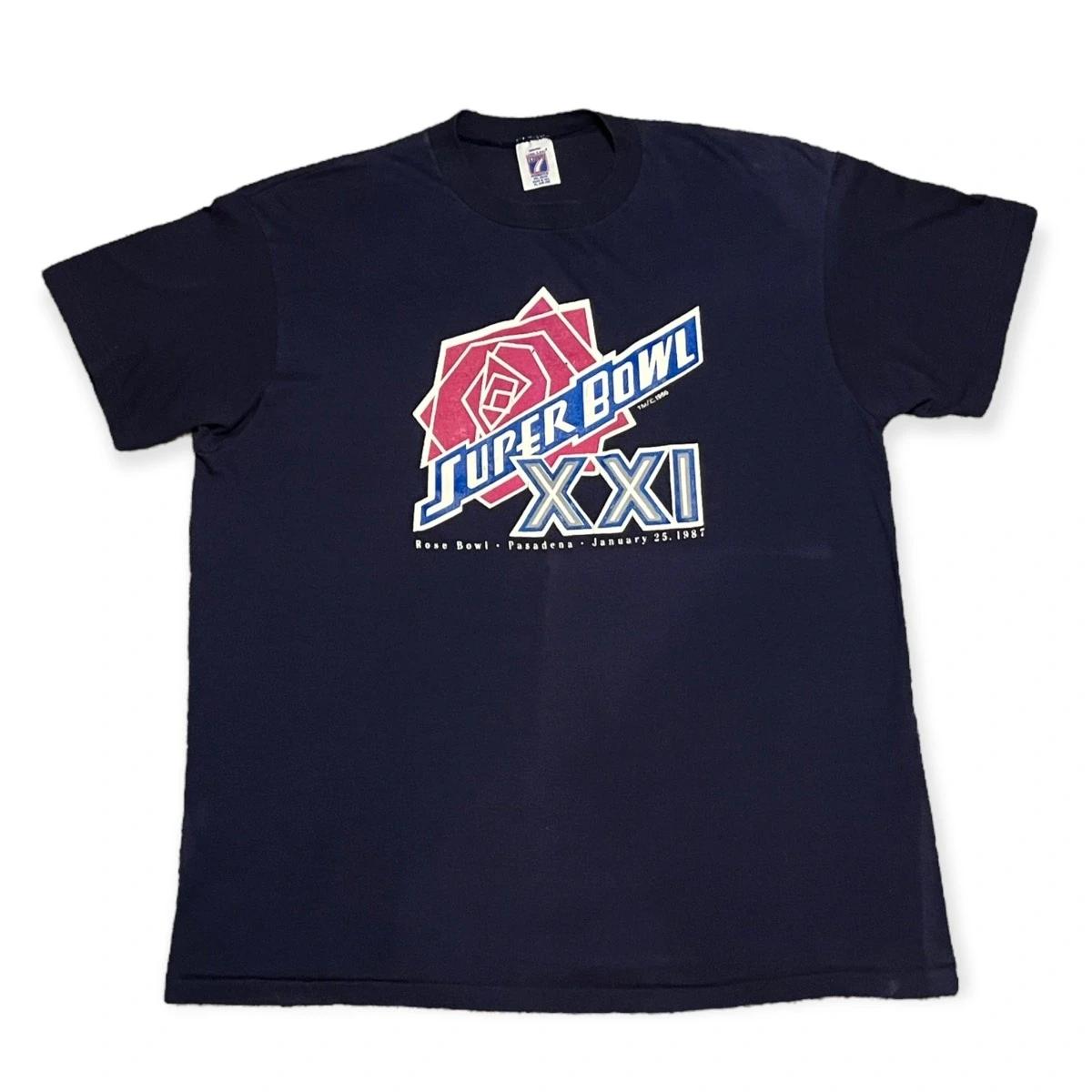 1987 Logo 7 Superbowl Xxi Pasadena Vintage Usa Made Sweatshirt T-shirt, NFL Football Teams Gifts For Fans
