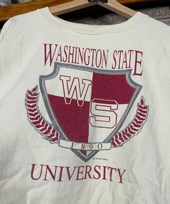 1989 Washington State University Canvas Sweatshirt Full Size Gifts For Fans With T-Shirt & Crewneck Options