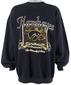 1990S Vintage Style Ncaa University Of Iowa Hawkeyes Crew Neck Sweatshirt Hoodie Shirt Reprinted Gifts For Fans