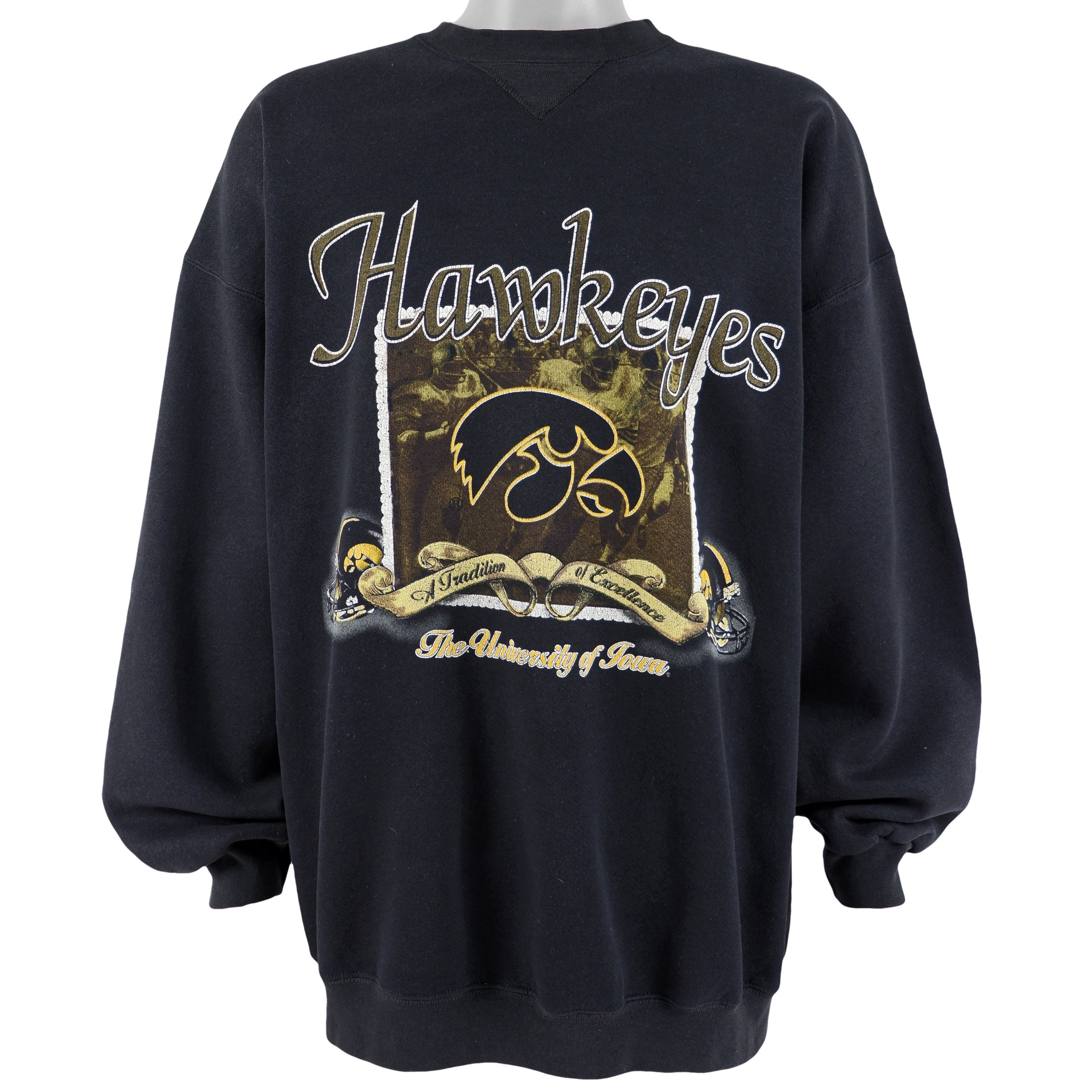 1990S Vintage Style Ncaa University Of Iowa Hawkeyes Crew Neck Sweatshirt Hoodie Shirt Reprinted Gifts For Fans