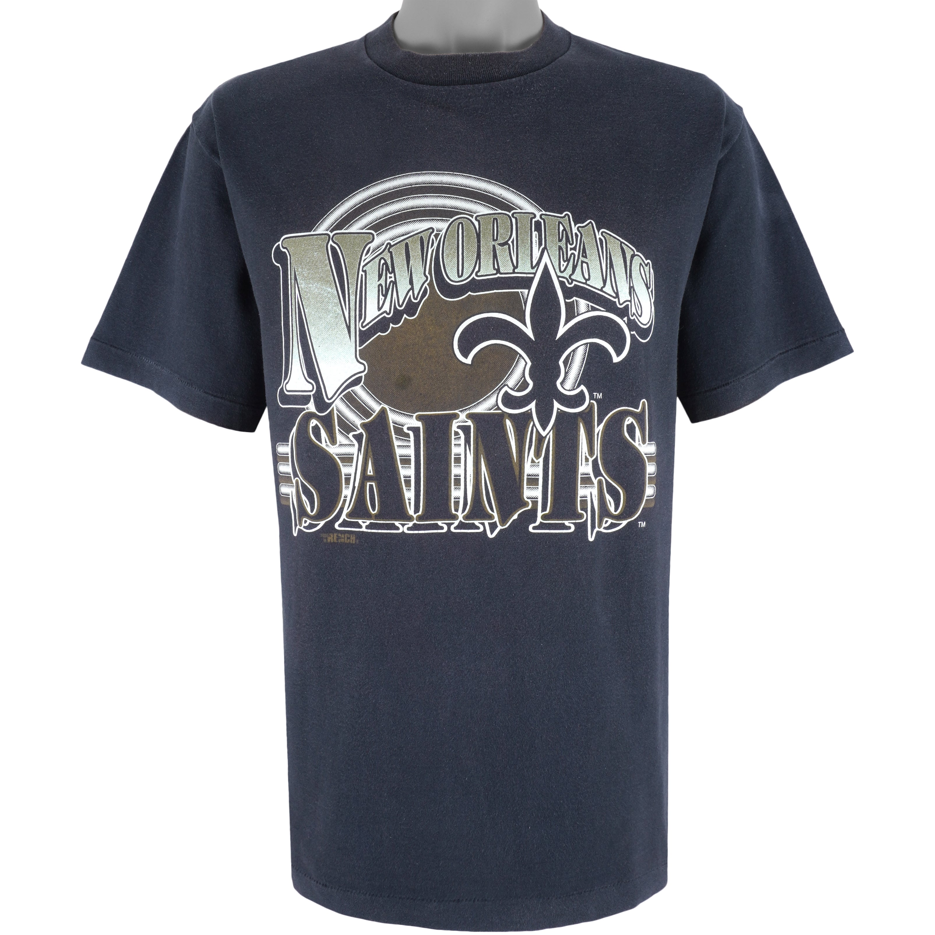 1990S Vintage Style Nfl New Orleans Saints Spell-Out T-Shirt Hoodie Sweatshirt Reprinted Full Size Gifts For Fans