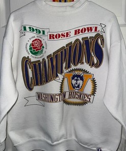 1991 Rose Bowl Crewneck, Uw Basketball Hoodie College Student Gifts