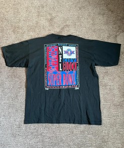 1991 Super Bowl Xxvi City Block Promo Sweatshirt T-shirt Ideal Gift for NFL Fans