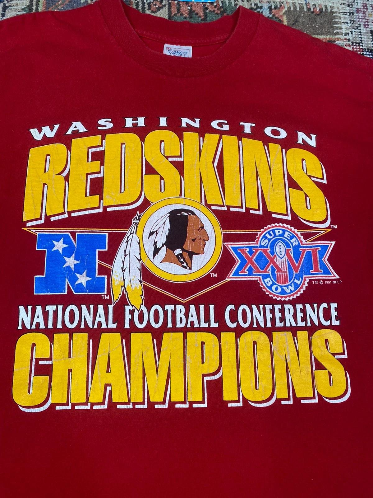 1991 Vintage Style NFL Was Redskins NFC Champions Sweatshirt T-shirt, NFL Football Teams Gifts For Fans - Image 2