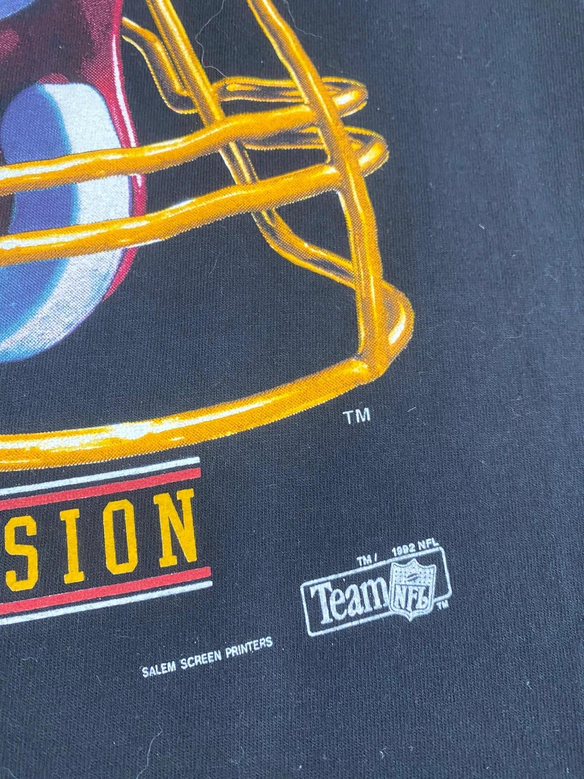 1992 Vintage Style NFL Was Redskins Helmet Logo Sweatshirt T-shirt Ideal Gift for NFL Fans - Image 3