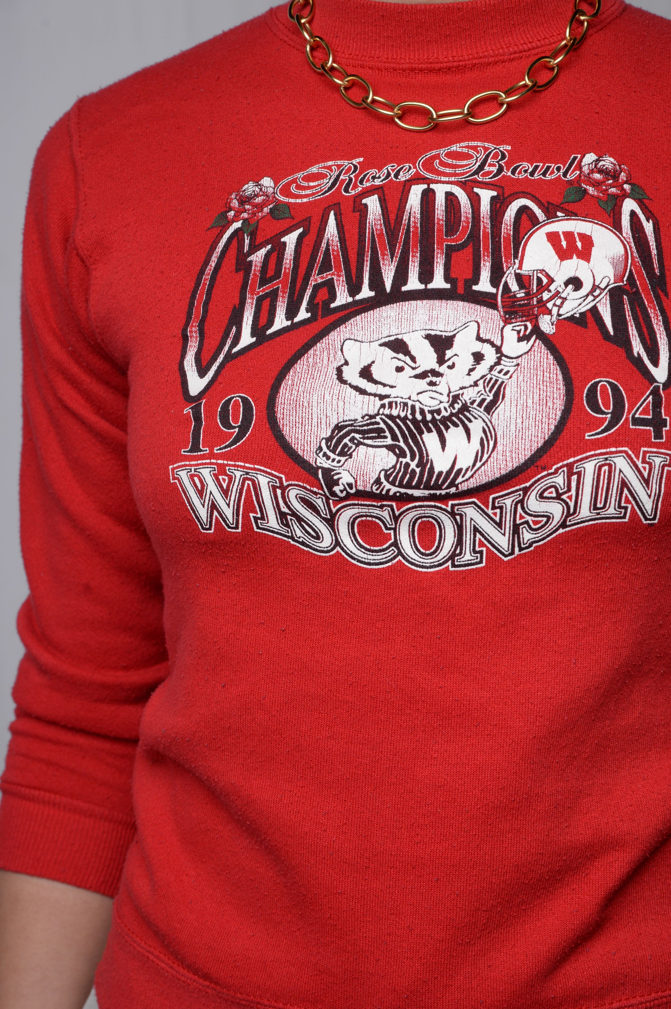 1994 Wisconsin Badger State Pullover Sweatshirt - University Football Fan Apparel - Image 3