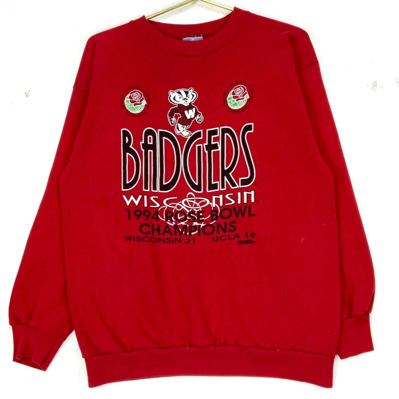 1994 Wisconsin Badgers Rose Bowl Champs Vintage Crewneck Sweatshirt, Hoodie, T-Shirt - NCAA Football