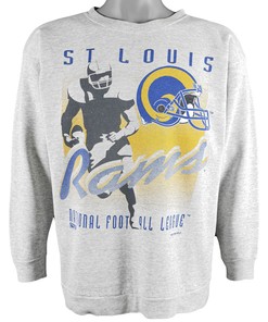 1995 Vintage Style Nfl St. Louis Rams Crew Neck Sweatshirt Hoodie Shirt Reprinted Full Size Gifts For Fans