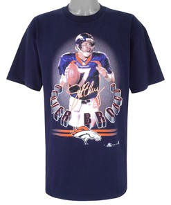 1998 Vintage Style Nfl Denver Broncos John Elway No. 7 T-Shirt Hoodie Sweatshirt Reprinted Full Size Gifts For Fans