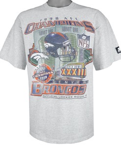 1998 Vintage Style Starter Denver Broncos Afc Champions T-Shirt, Hoodie Sweatshirt, Reprinted Full Size Gifts For Fans
