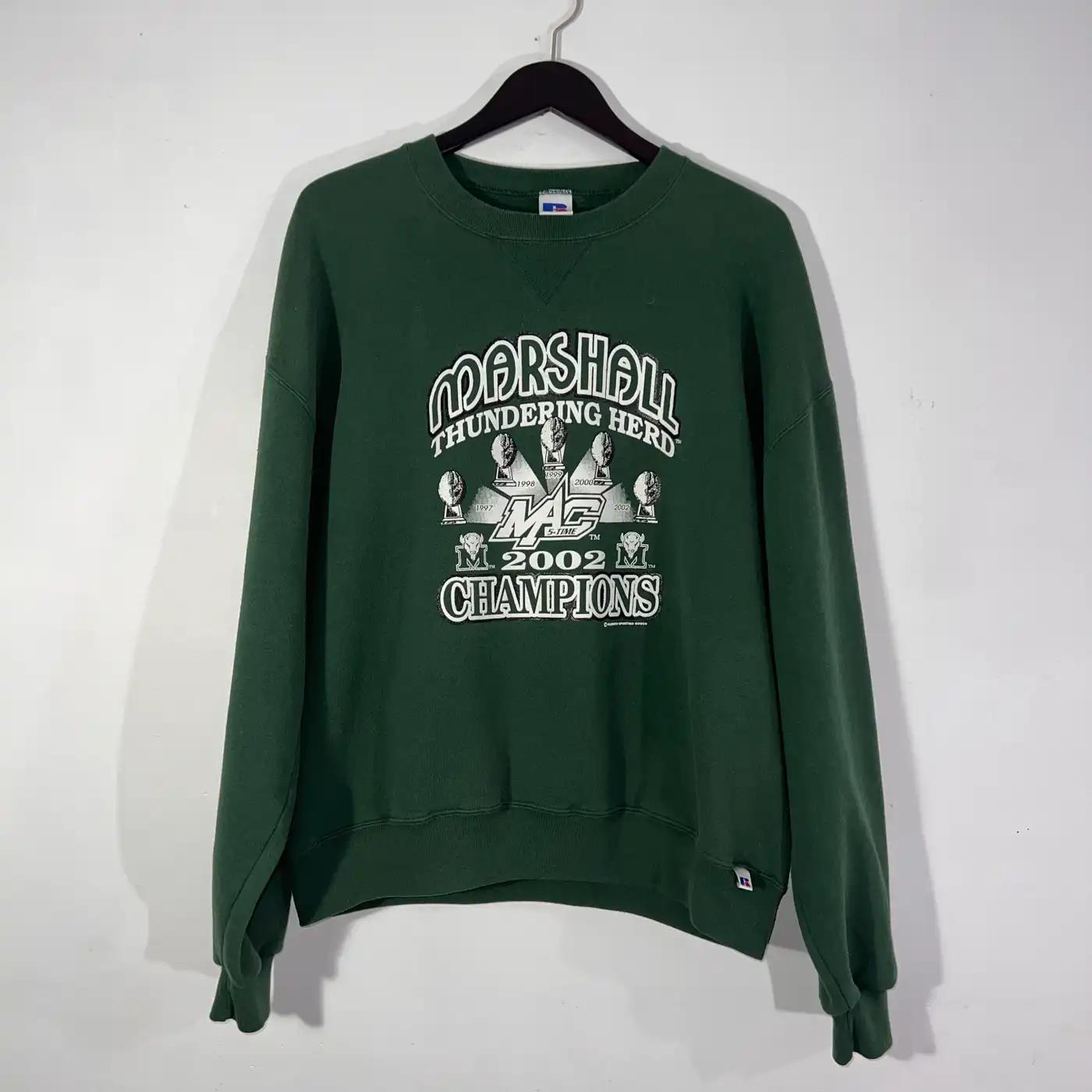 2002 Marshall Thundering Herd Champions University American Sweatshirt Gifts For Ncaa