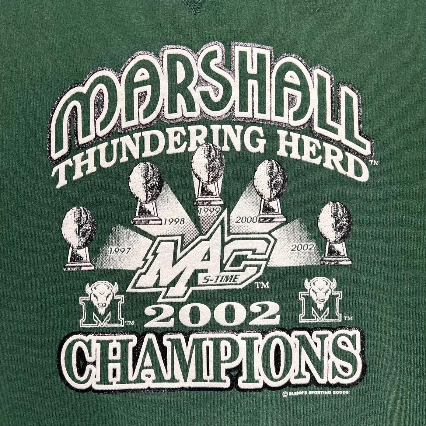 2002 Marshall Thundering Herd Champions University American Sweatshirt Gifts For Ncaa - Image 2