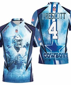 3D All Over Print Polo Shirt with Dak Prescott 4 and Breathable Fabric