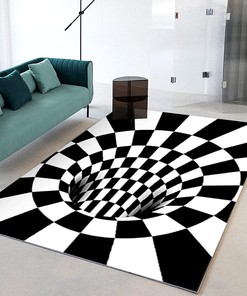 3D Area Rug Floor Mat with Anti-Skid Non-Woven - Making a Bold Statement in the Living Dining Room