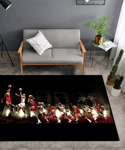 3D Basketball Area Rug for Boys' Bedroom, Living Room, Doormat, and Office Decor - Eco-Friendly Floor Mat