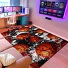 3D Basketball Print Court Sport Area Rug for Boys Bedroom - Cool Basketball Room Decor with Customizable Text