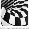 3D Bottomless Hole Optical Illusion Area Rug for Living or Dining Room - Anti-Skid Non-Woven Black and WhiteRug