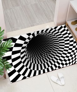 3D Carpet Bottomless Hole Optical Illusion Area Rug - Vortexes Illusion Large Rugs Floor Mat by Altsuceser