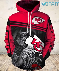 3D Death Holding Logo KC Chiefs Youth Hoodie Gift for Kansas City Fans