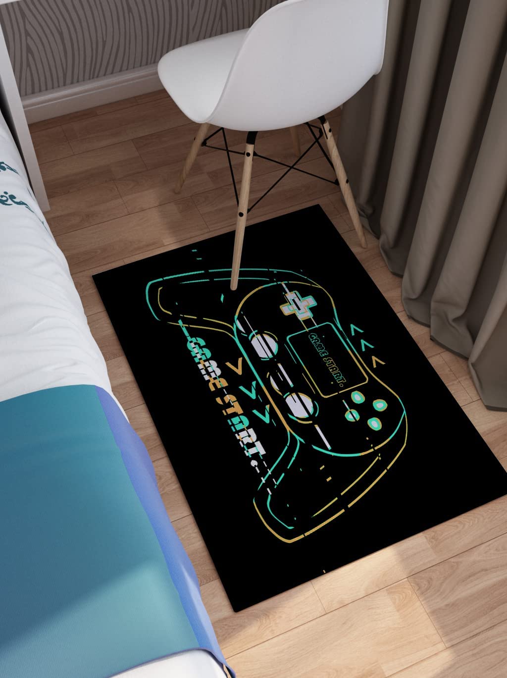 3D Game Printed Gem Pattern Area Rugs for Gamer Bedroom and Living Room - Image 4