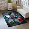 3D Gamer Carpet Non-Slip Mat for Large Area Decor: Printed Gamepad
