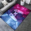 3D Gamer Gaming Pattern Area Rug with Non-Slip Game Controller Carpet for Living Room/Bedroom