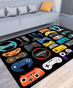 3D Gaming Rug T-Shirt, Hoodie, Sweatshirt: Game Rug Teen Boys Carpet with Game Controller Decoration