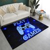 3D Green Gamepad Rug for Gamer Bedroom and Living Room Decor