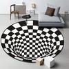 3D Illusion Vortex Rug - Non-Slip Fan Carpet - Aesthetic Custom Floor Mat for Home Decoration with 3D Vortex Illusion