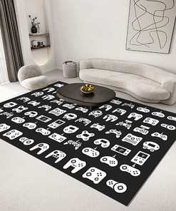 3D Printed Boys' Gamer Room Carpet with Gamepad Print - Non-Slip Sofa Floor Mat With T-Shirt, Hoodie, Sweatshirt Game room rug ideas