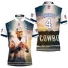 3D Printed Dak Prescott 4 Dallas Cowboys Polo Shirt with All Over Print and Breathable Fabric