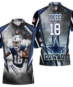 3D Printed Dallas Cowboys Randall Cobb 18 Polo Shirt All Over Print Shirt for NFL Fans