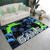 3D Printed Game Area Rug with Controller Print for Living Room and Bedroom