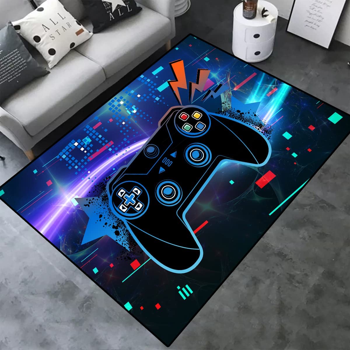3D Printed Gamer Carpet for Boys Bedroom or Living Room Decor