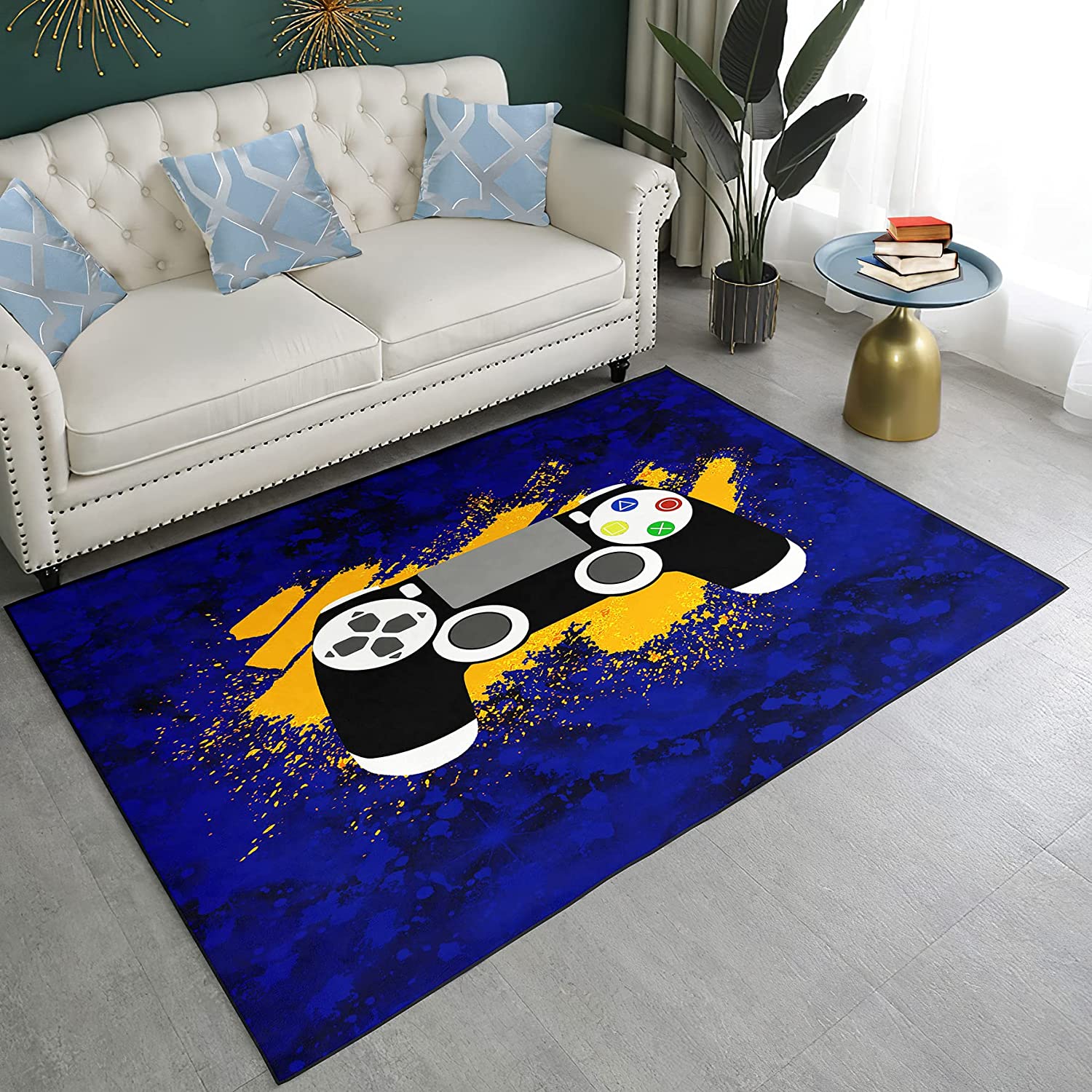 3D Printed Gaming Carpet for Boys' Playroom, Bedroom or Living Room - Gaming Area Rugs