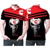 3D Printed Punisher Skull Head Cummins Logo Polo Shirt with Breathable Fabric and All Over Print