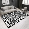 3D Purple Rectangular Vortex Illusion Rug: A Sophisticated Addition to Your Home