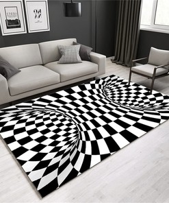 3D Purple Rectangular Vortex Illusion Rug: A Sophisticated Addition to Your Home