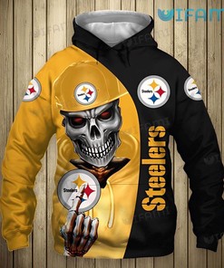 3D Skeleton Wearing Hat - Steelers All Over Print Hoodie