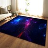 3D Starry Theme Designer's Living Area Rug - Short Pile Soft Carpet - Bedroom Decor Illusion