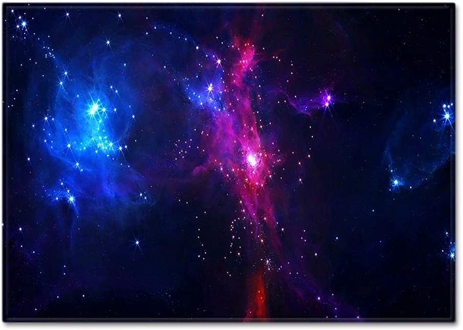 3D Starry Theme Designer's Living Area Rug - Short Pile Soft Carpet - Bedroom Decor Illusion - Image 2