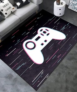 3D T-Shirt, Hoodie, and Sweatshirt Game Design Mat Rug for Boys' Room, Stylish and Modern Gaming Rugs for Living Room Decor