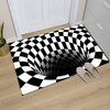 3D Vortex Illusion Rug - Optical Illusion Area Rug with Bottomless Hole Design (60x90cm, B) with Rectangular Version