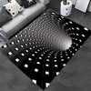 3D Vortex Illusion Rug - Optical Illusion Carpet with Stunning 3D Effect for a Mesmerizing Home Decor
