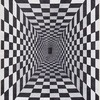 3D Vortex Optical Illusion Bottomless Hole Area Rug - Black and White Design for Bold Home Decor