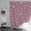 4th of July USA Flag Shower Curtain | Geometric Independence Day Fabric | Home Bath Decor | Patriotic Theme