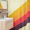 70's Boho Shower Curtain, Funky 60's 70's Hippie Bathroom Accessory, Retro Curtain with Groovy Decor