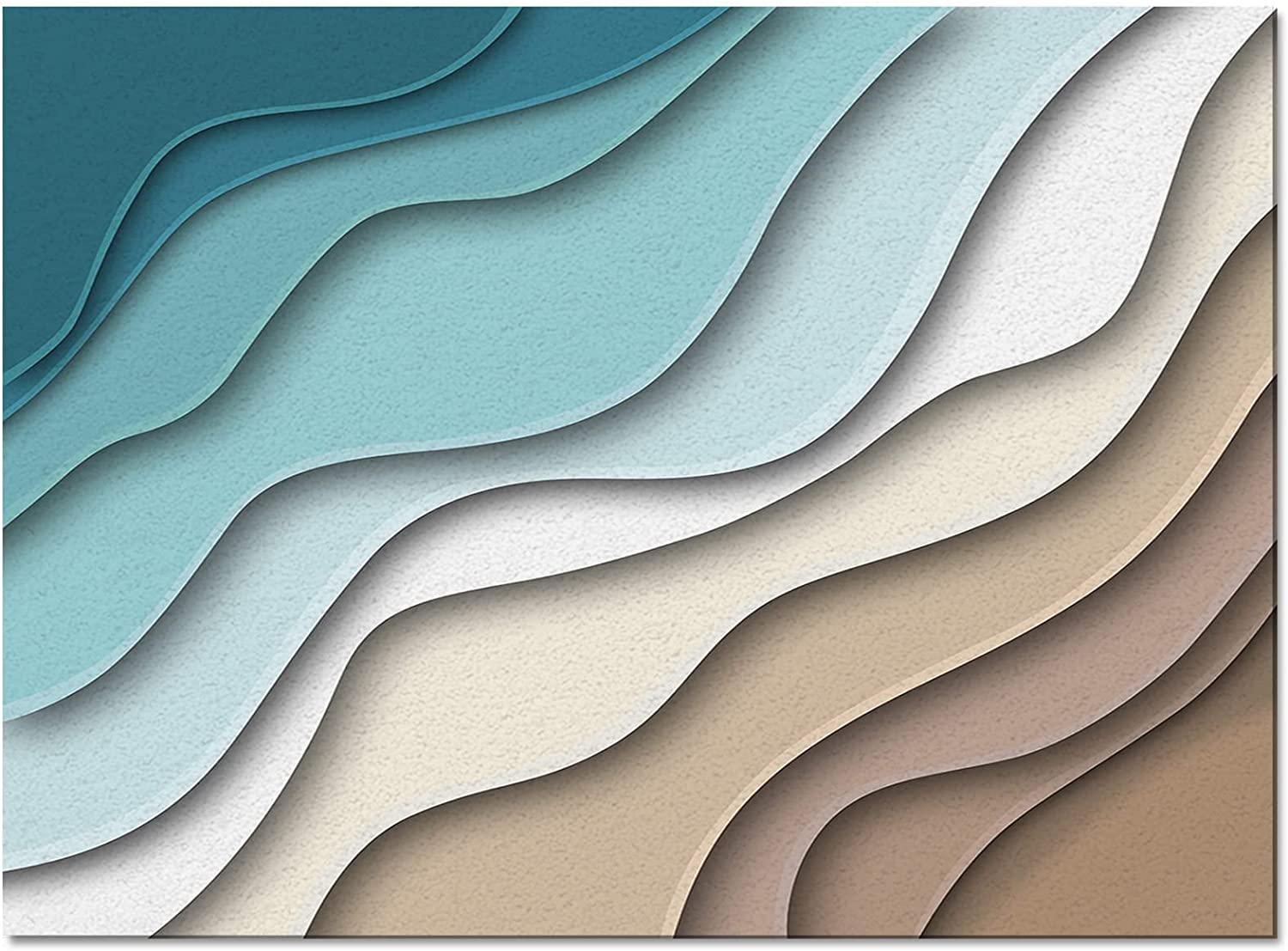 70s Style Modern Abstract Lines Area Rug in Teal Brown Rectangular Carpet for Living Dining Dorm Room Bedroom Decor - Image 3