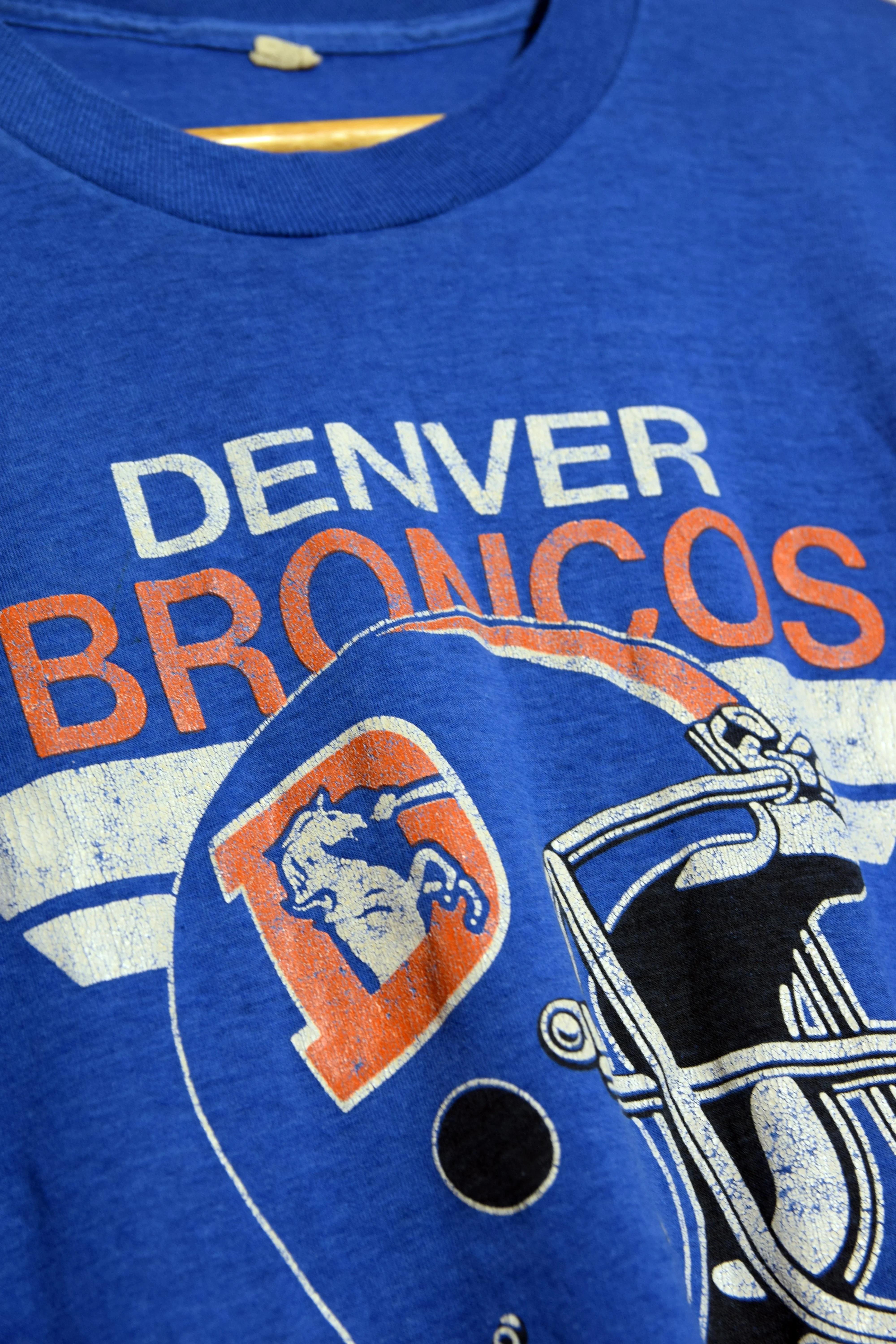 80s Football Denver Broncos T-Shirt Football 90s Sweatshirt T-shirt, NFL Football Teams Gifts For Fans - Image 2