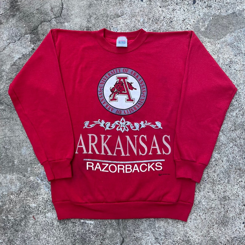 90S Arkansas Razorbacks Sweatshirt, Hoodie, Shirt Full Size Razorbacks Football Fan Gear
